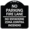 Signmission No Estacione Zona Contra Incendio Heavy-Gauge Aluminum Architectural Sign, 18" H, BS-1818-23848 A-DES-BS-1818-23848 - alternate 1